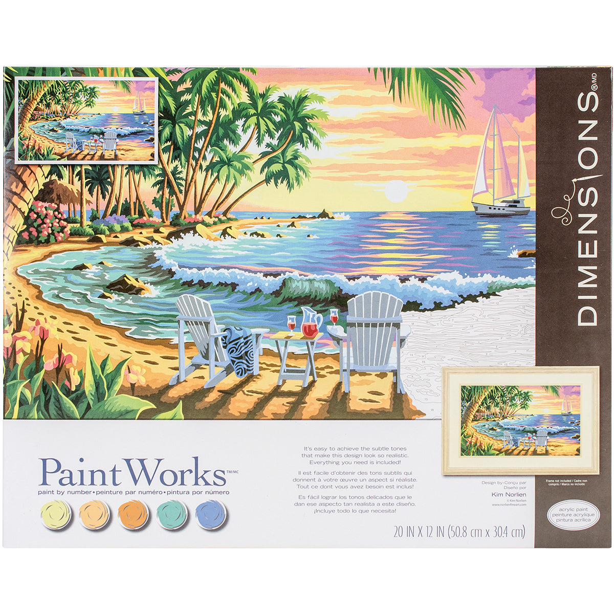 Paint Works Paint By Number Kit 16"X20"-Sunset Beach