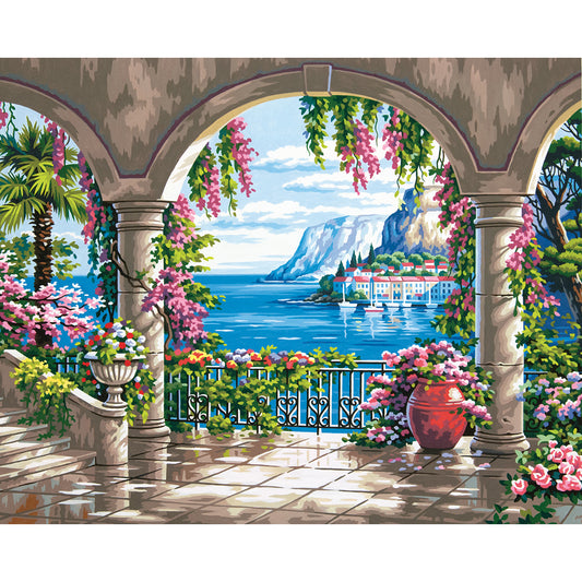 Paint Works Paint By Number Kit 16"X20"-Floral Patio