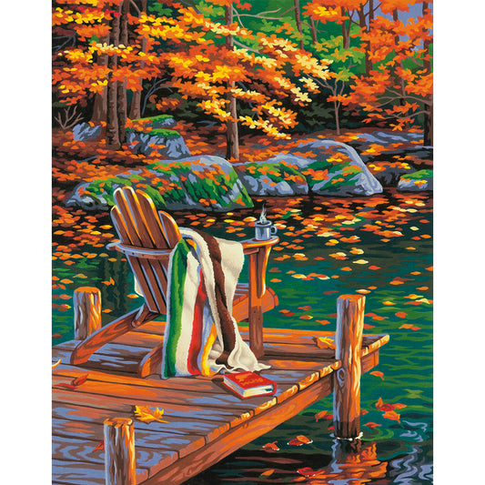 Paint Works Paint By Number Kit 14"X11"-Golden Pond