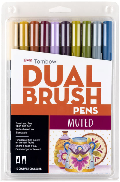 Tombow Dual Brush Pens 10/Pkg-Primary