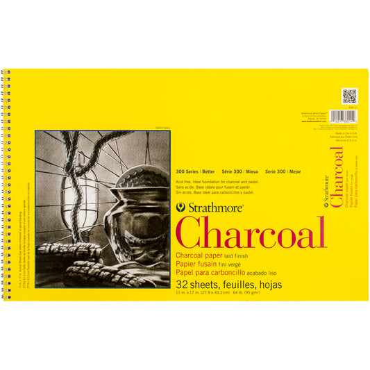 Strathmore Charcoal Spiral Paper Pad 11"X17"-32 Sheets