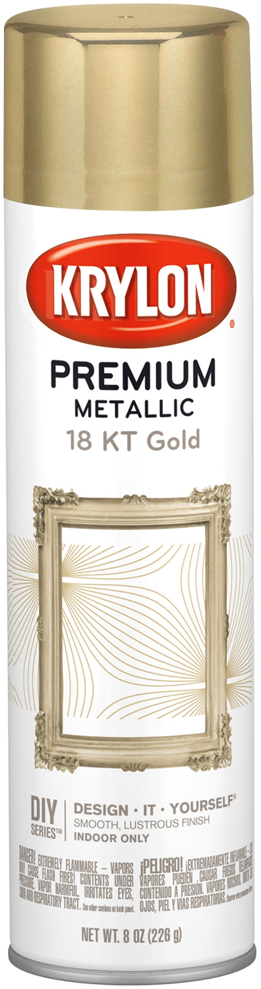 Premium Metallic Spray Paint 8oz-18 Karat Gold