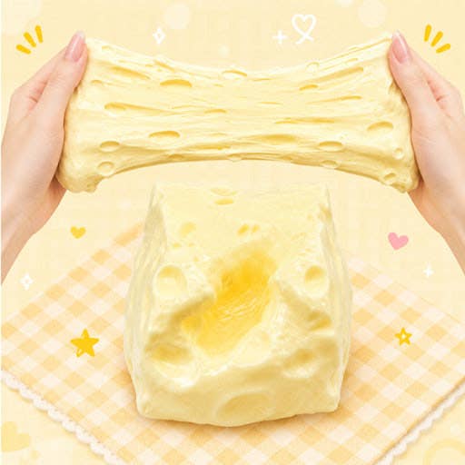 K-Wonderland - Super Soft & Stretchy Cheese Cube Squishy- Large!