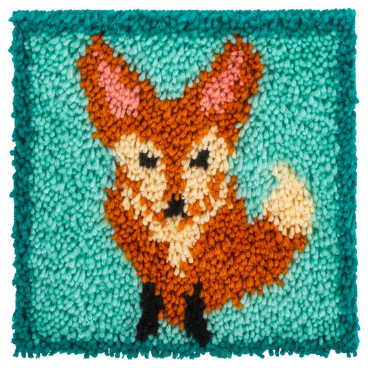 Caron Wonderart Latch Hook Kit 12"X12"-Little Fox