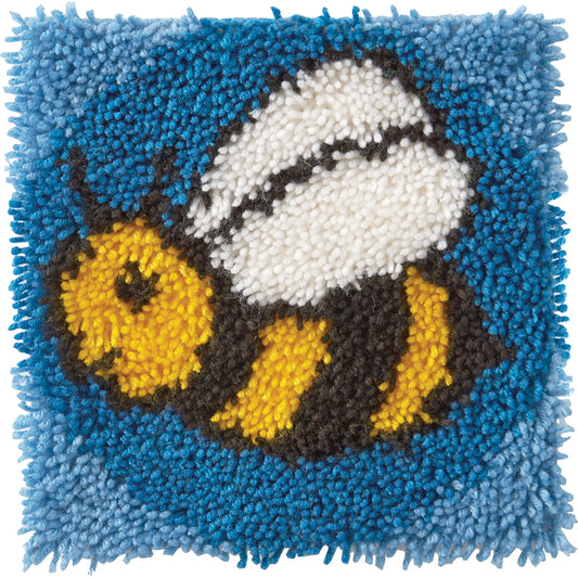 Caron Wonderart Latch Hook Kit 12"X12"-Bumblebee