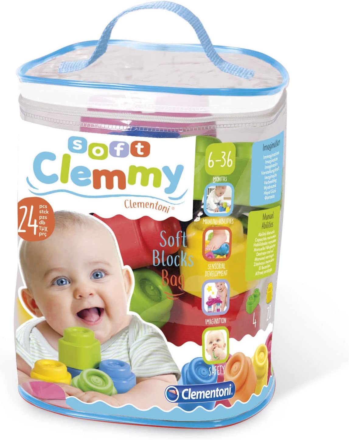 24 pc. Soft Block Zip Bag Clemmy