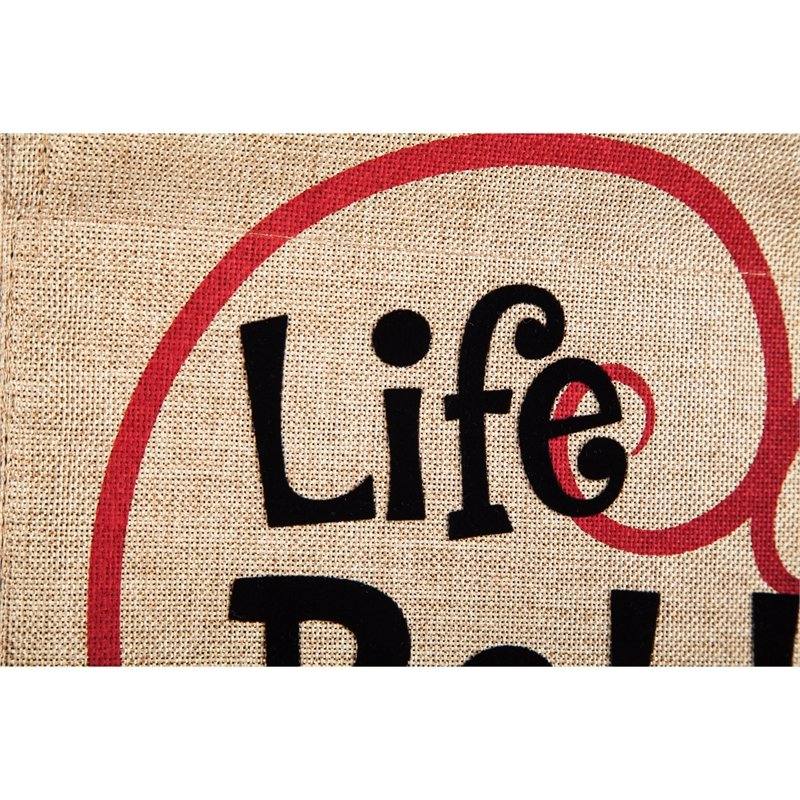 Life is Better with Cat Garden Burlap Flag