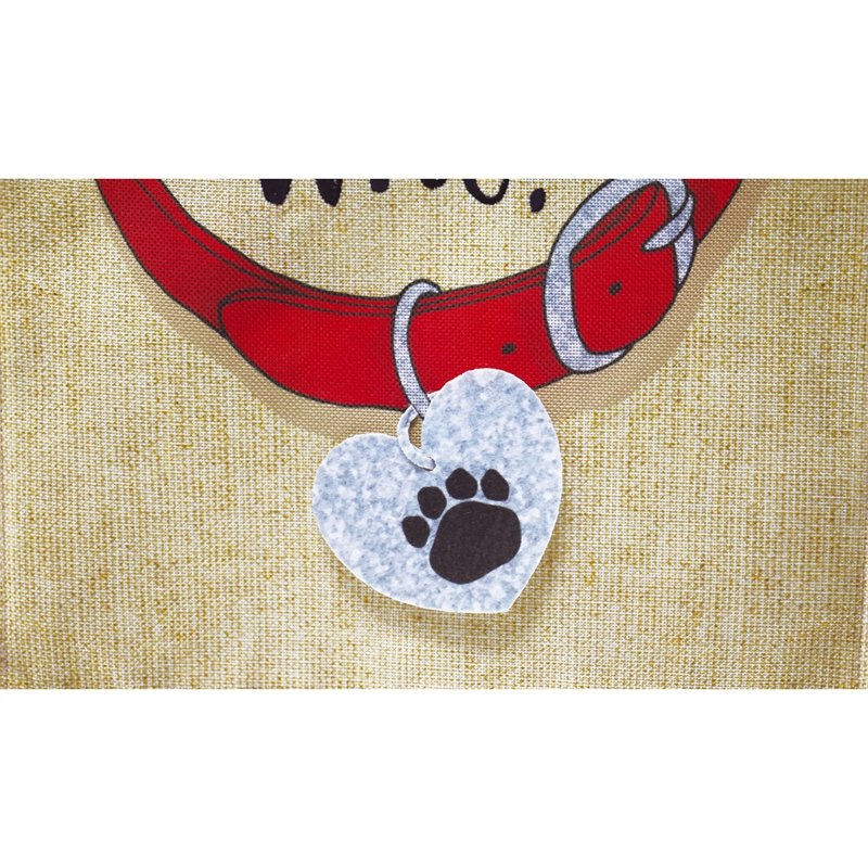 Who Rescued Who? Garden Burlap Flag