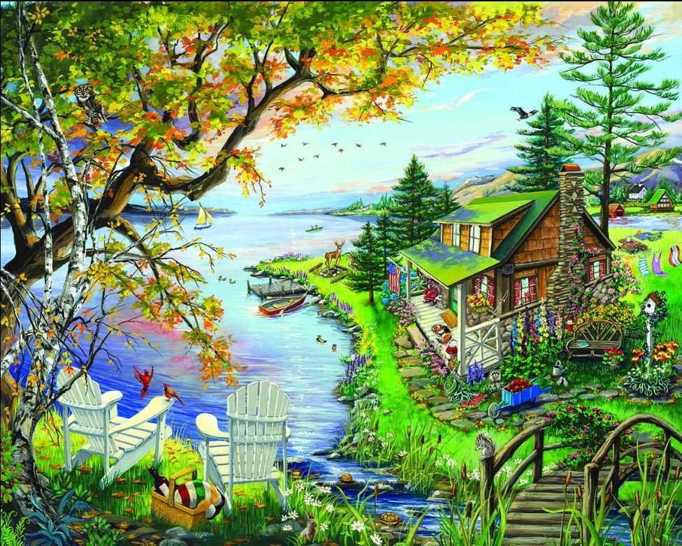 By The Lake (1520pz) - 1000 Piece Jigsaw Puzzle