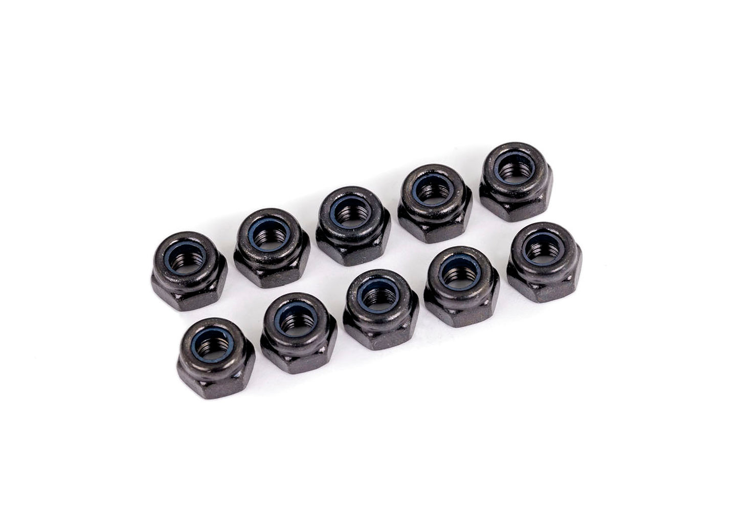 NUTS 4MM NYLON LOCKING BLK