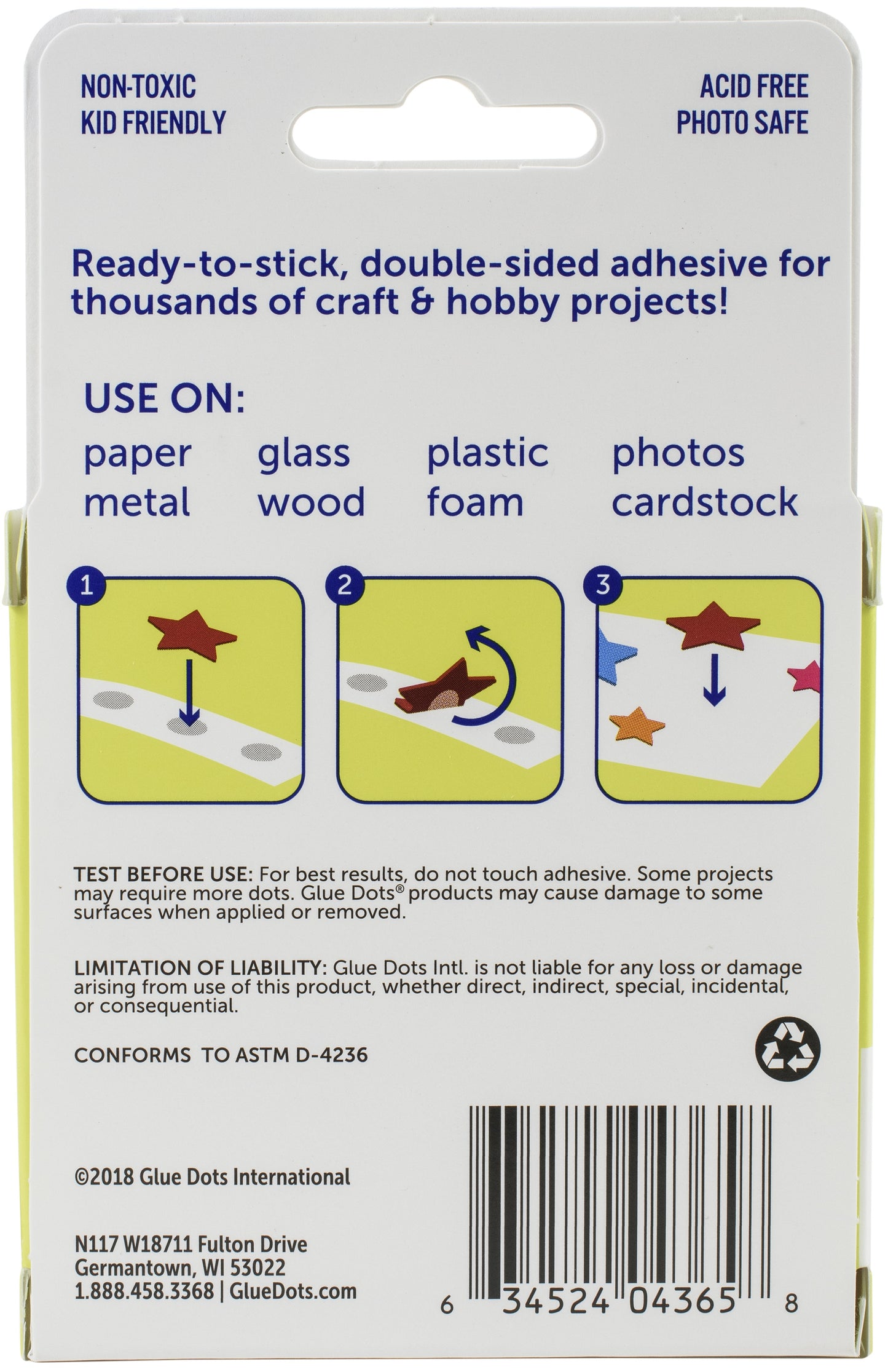 Glue Dots .5" Craft Dot Roll-200 Clear Dots