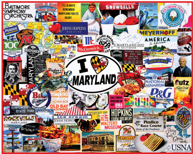I Love Maryland (1810pz) - 1000 Piece Jigsaw Puzzle