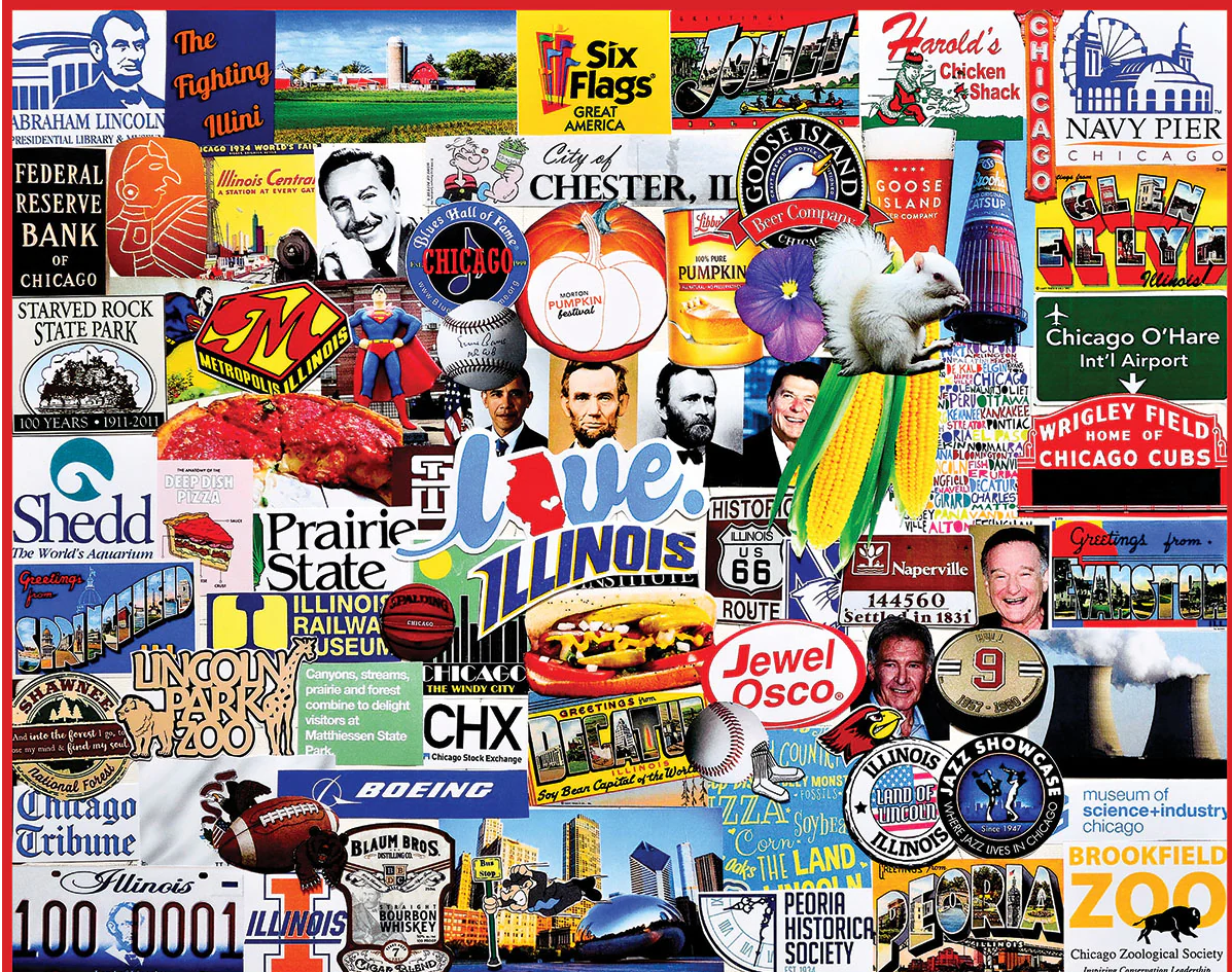 I Love Illinois (1888pz) - 1000 Piece Jigsaw Puzzle