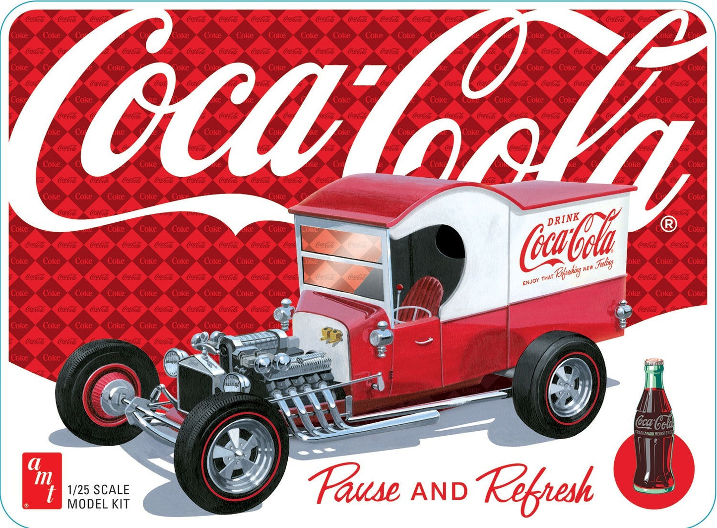 1925 Ford Model T Panel w/Tin Packaging Coca-Cola 1:25 Scale Model Kit