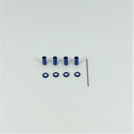 Threaded Alum Shock Body Set Blue 18th Scale (4)
