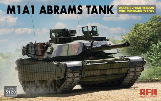 1/35 Ryefield M1A1 Abrams Tank Ukraine Update Version Plastic Model Kit