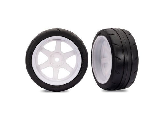 1.9" White 6-Spoke Rear Wheels & Response Tires (2)