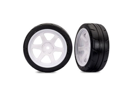 1.9" White Front 6-Spoke Wheels & Response Tires (2)