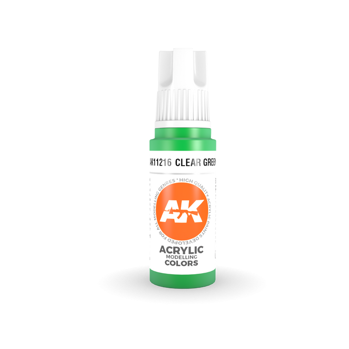 Clear Green Acrylic Paint 17ml Bottle