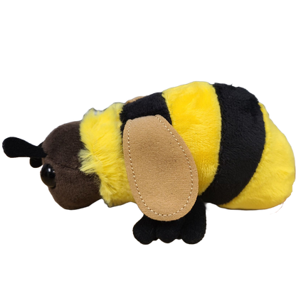 Queenie the Canned Bumblebee - Eco-Friendly Recycled Plush: Pop Top Lid
