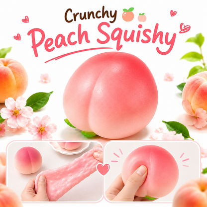 K-Wonderland - Peach Crunch Squishy – Soft & Stretchy ASMR Fidget