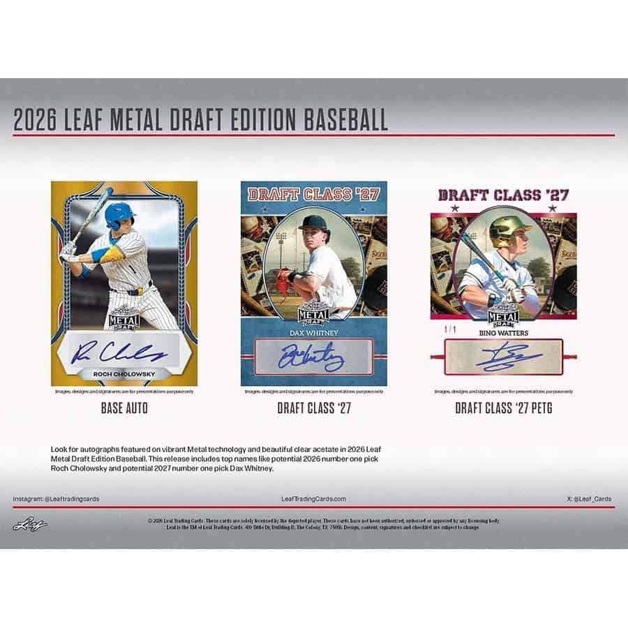 2026 Leaf Metal Draft Baseball Hobby Box