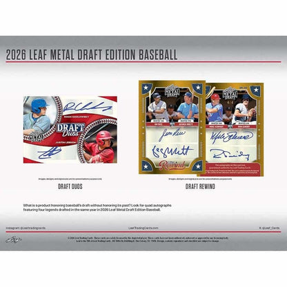2026 Leaf Metal Draft Baseball Hobby Box