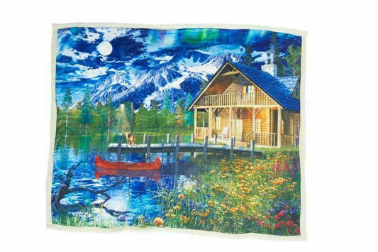 Moon Cabin Retreat Sherpa Blanket