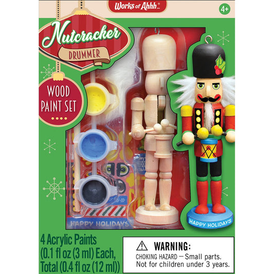 DRUMMER NUTCRACKER ORNAMENT WOOD PAINT KIT