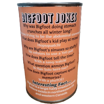 Canned Bigfoot | Stuffed Animal Plush | Funny Jokes Big Foot: Pop Top Lid
