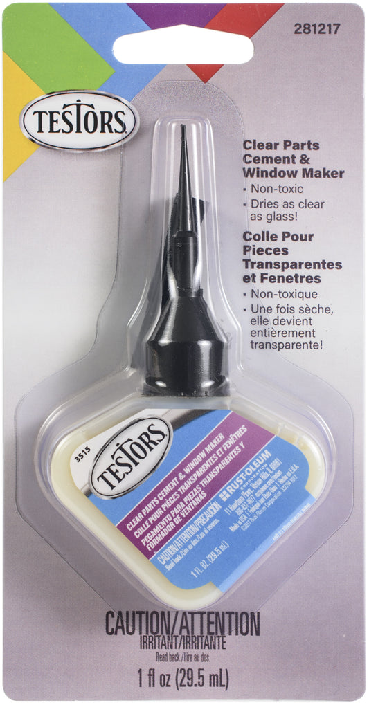 1oz. Clear Parts Cement & Window Maker w/Applicator Carded