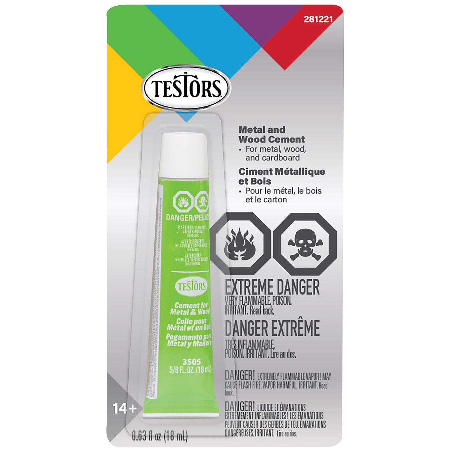 DO NOT USE - Testors Cement For Wood & Metal-0.625oz