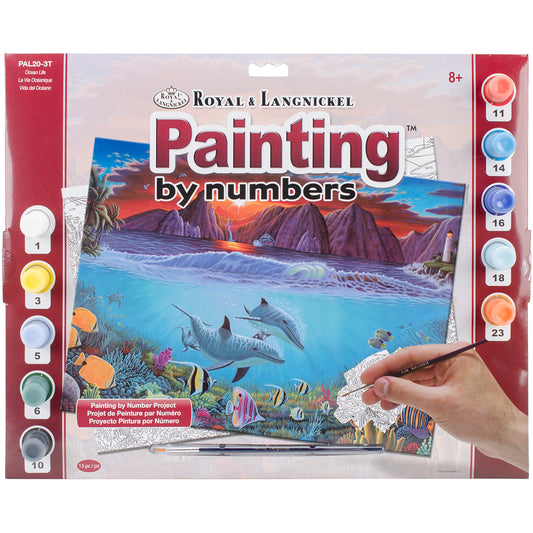 Paint By Number Kit 15.375"X11.25"-Ocean Life