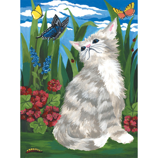 Junior Small Paint By Number Kit 8.75"X11.75"-Kitten & Butterflies