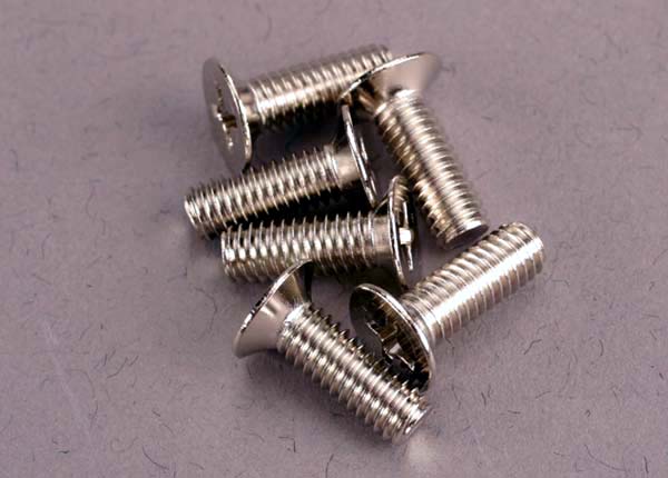 Screws 4x12mm countersunk machine (100-degree) (6)