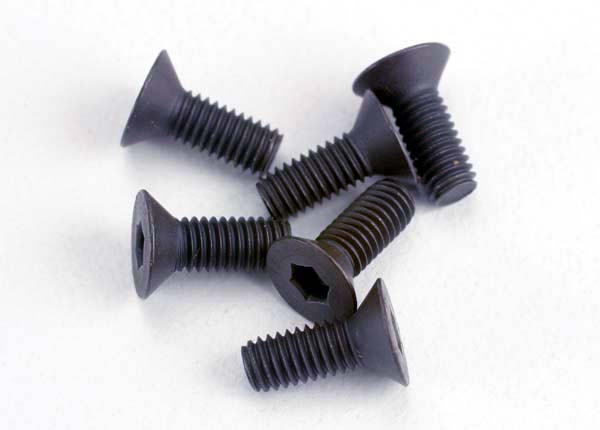 Screws 3x8mm countersunk machine (6) (hex drive)