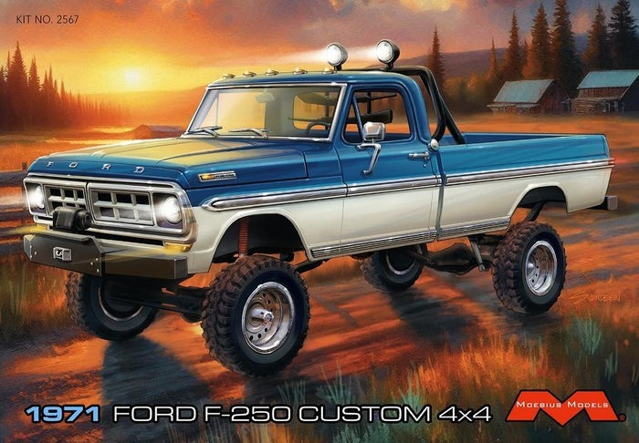 2567 71 Ford Lifted F-250 Custom 4x4 1:25