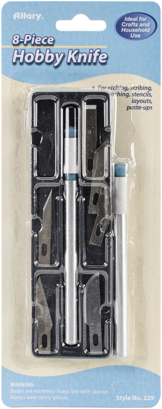 Allary Hobby Knife Set-8 Piece Set