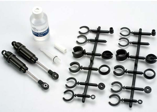 Big Bore shocks (long) (hard-anodized & PTFE-coated T6 aluminum)  (assembled with TiN shafts) w/o springs (front) (2)