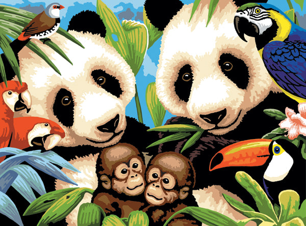 Junior Large Paint By Number Kit 15.25"X11.25"-Endangered Animals