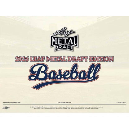 2026 Leaf Metal Draft Baseball Hobby Box