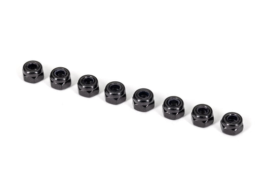 NUTS 3MM NYLON LOCKING BLACK