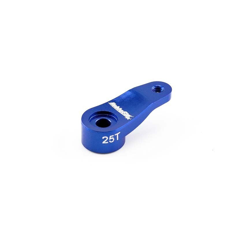 HOBBYSTAR 25T SERVO HORN, ANGLED, BLUE