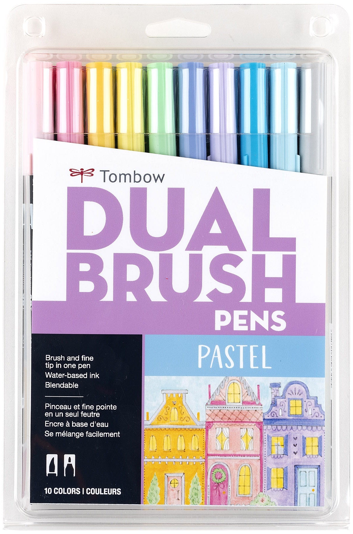 Tombow Dual Brush Pens 10/Pkg-Primary