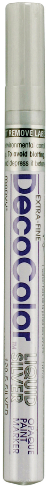 Uchida DecoColor Extra Fine Oil-Based Opaque Paint Marker-Silver