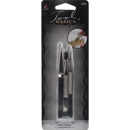 CousinDIY Tool Basics Tweezers 3/Pkg-4.5"