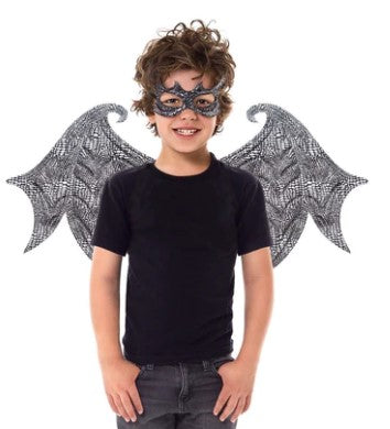Black Dragon Wing & Mask Set - 3+ yrs.
