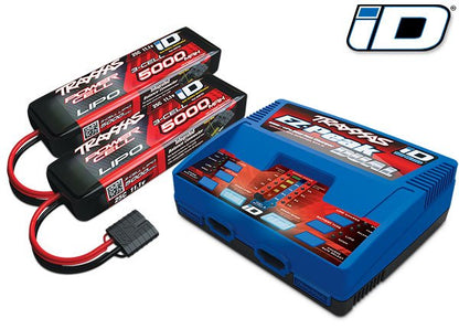 Battery/charger completer pack (includes #2972 Dual iD charger (1) #2872X 5000mAh 11.1V 3-cell 25C LiPo battery (2))