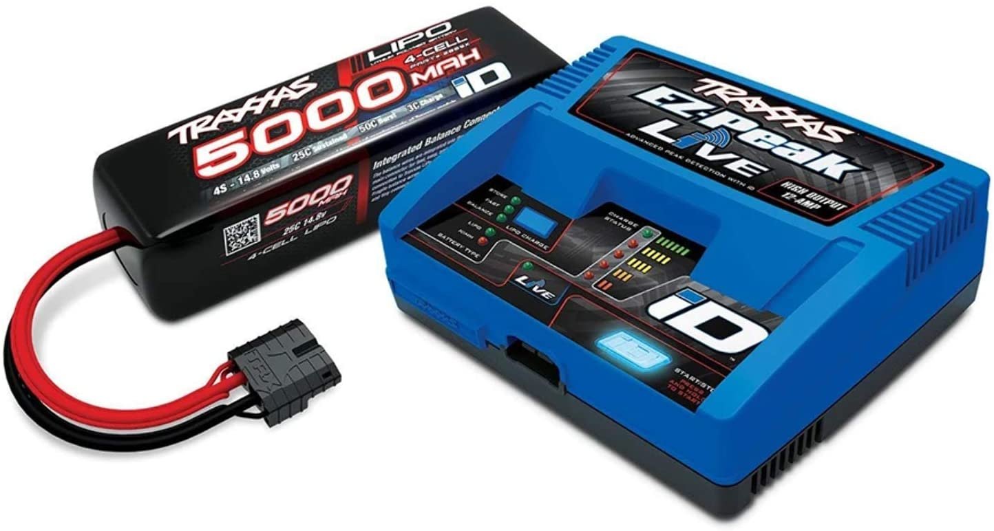 Battery/charger completer pack (includes #2971 iD charger (1) #2889X 5000mAh 14.8V 4-cell 25C LiPo battery (1))