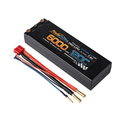 2S 7.6V 6000mah 120C Graphene + HV Lipo Battery Bullet Deans